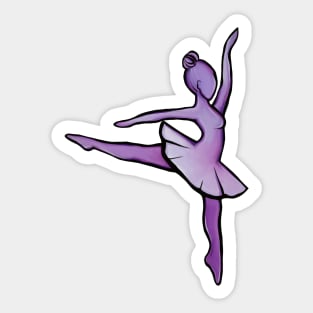 Purple Ballerina Sticker
